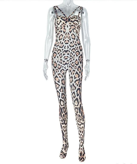 Fierce Leopard Print Cami Jumpsuit: Unleash Your Inner Wild for Fall Nights & Beyond!
