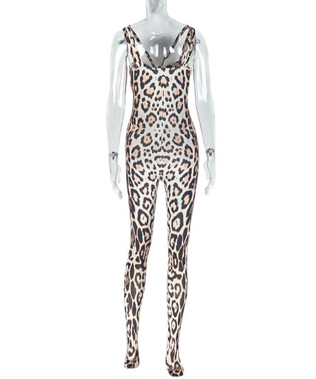 Fierce Leopard Print Cami Jumpsuit: Unleash Your Inner Wild for Fall Nights & Beyond!