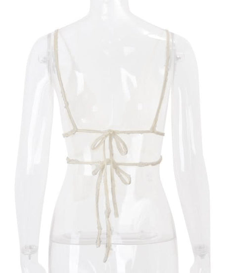 Chic Lace-Up Corset Cami Top - Sultry V-Neck for Fall & Holiday Glam