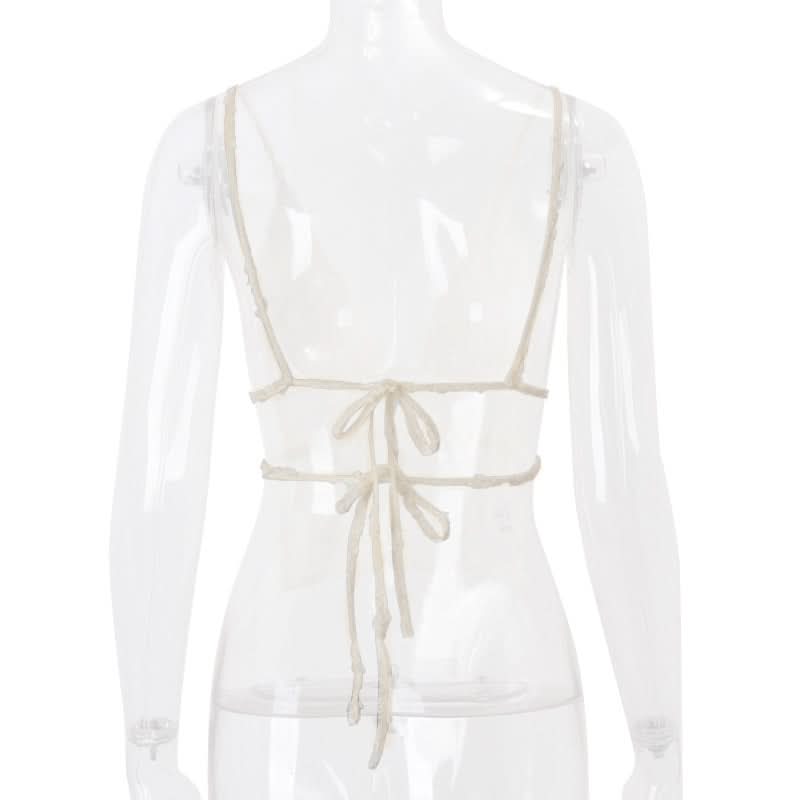 Chic Lace-Up Corset Cami Top - Sultry V-Neck for Fall & Holiday Glam