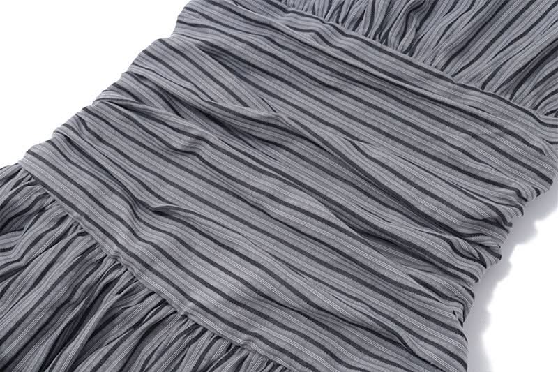 Sophisticated Striped Halter Maxi Dress for Effortless Fall Elegance & Resort Chic