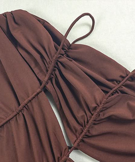 Fall Glamour: One-Shoulder Ruched Cut-Out Maxi Dress – Dazzling Bodycon for Autumn Evenings