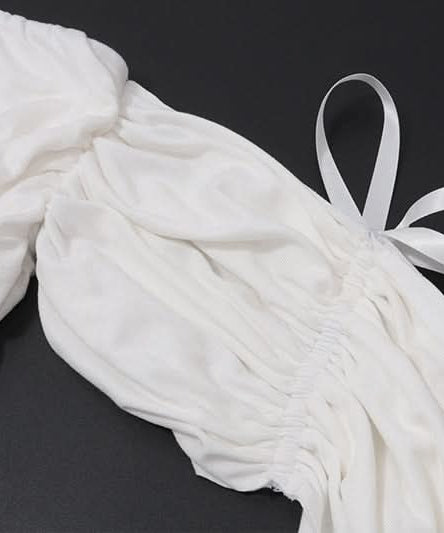 Chic One-Shoulder Ruched Top with Statement Tie - Your Go-To for Fall & Holiday Parties