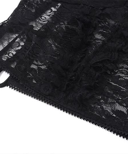 Sultry Black Lace Halter Top | Elegant Ruffle Trim & Tie-Back | Perfect for Fall Nights & Holiday Glam