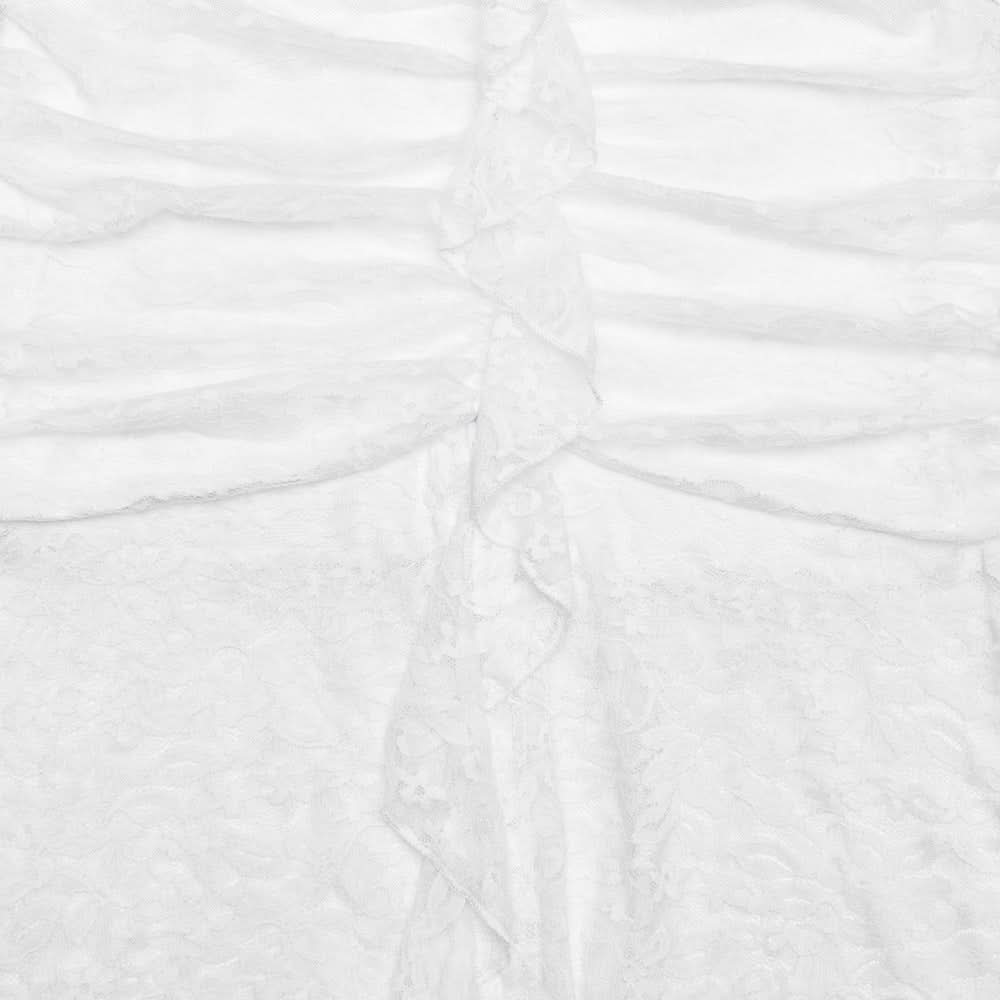 White Lace Halter Maxi Dress: Sheer Ruched Resort & Vacation Glamour