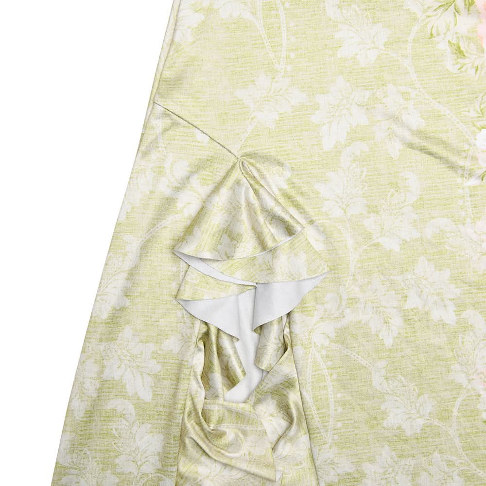 Blushing Blooms Halter Maxi Dress with Ruffle Slit - Your Elegant Escape for Resort & Fall Events