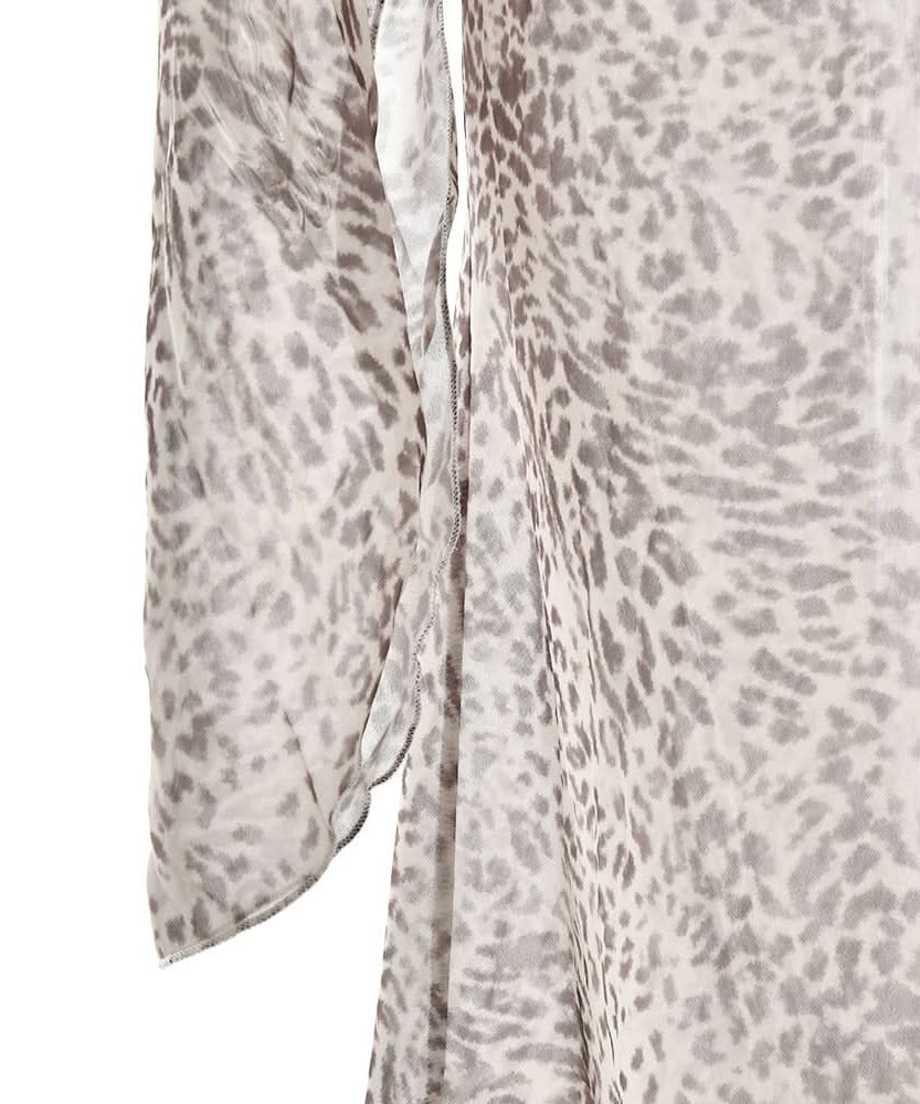 Effortless Chic: Leopard Print One-Shoulder Chiffon Maxi Dress - Perfect for Fall & Holiday Parties