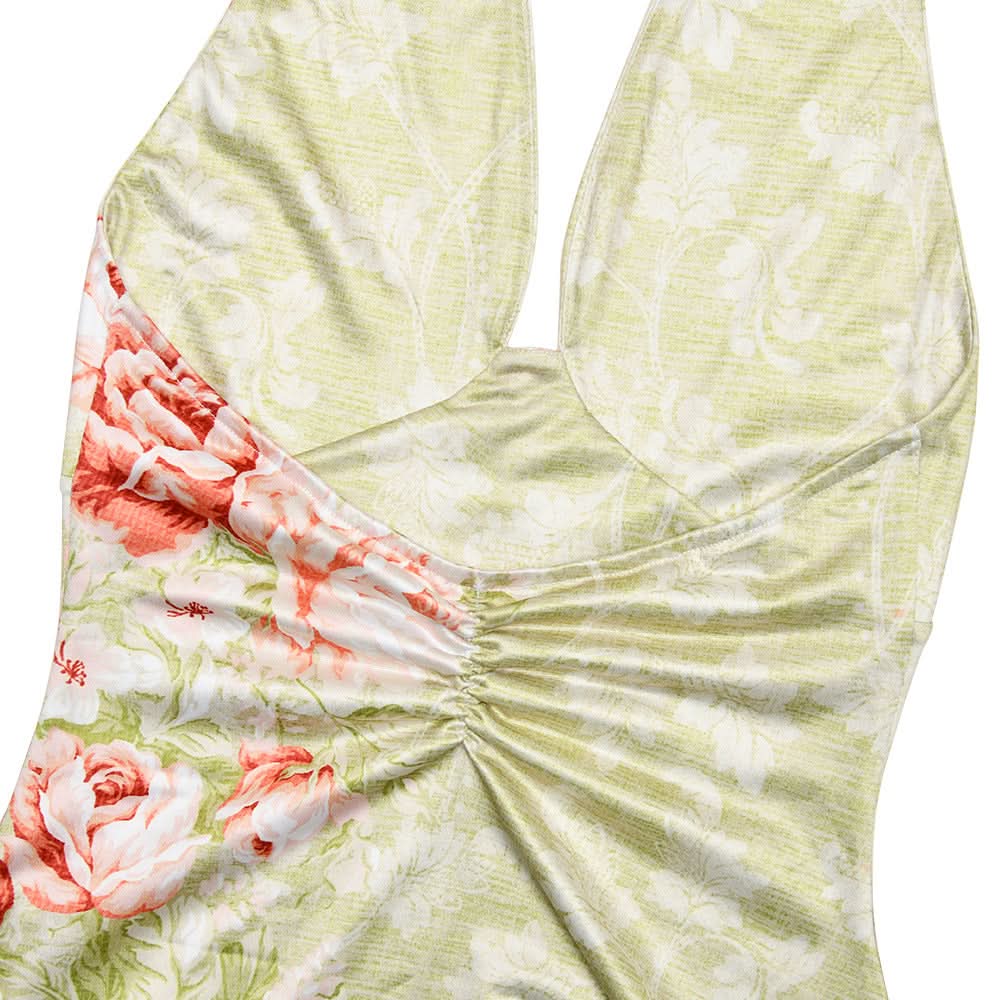 Blushing Blooms Halter Maxi Dress with Ruffle Slit - Your Elegant Escape for Resort & Fall Events