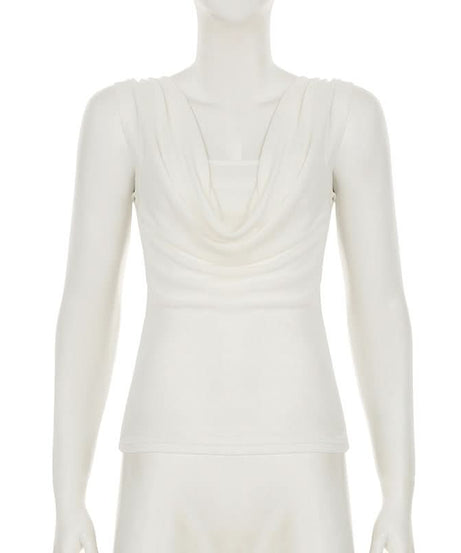 Elevated Essentials: Chic Cowl Neck Sleeveless Ribbed Top for Effortless Fall Style