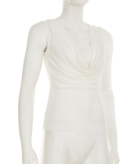 Elevated Essentials: Chic Cowl Neck Sleeveless Ribbed Top for Effortless Fall Style