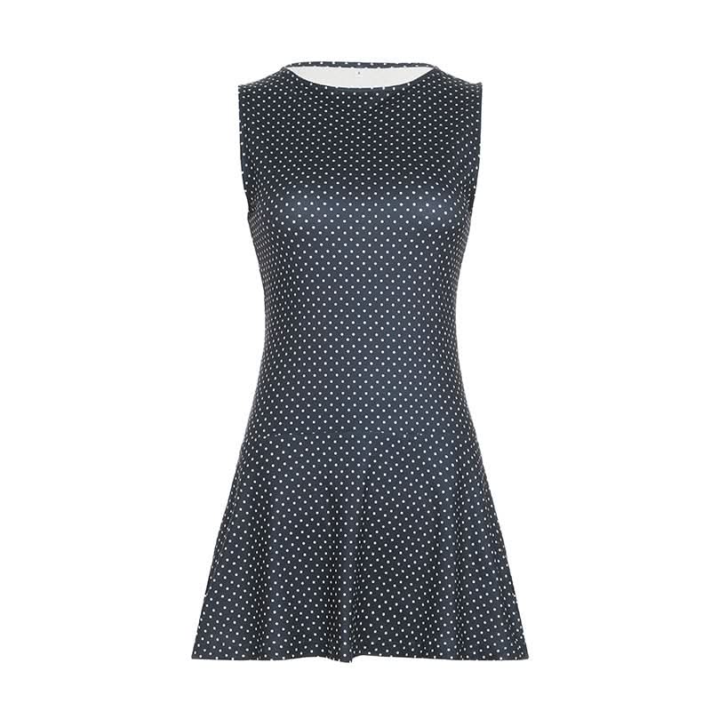 Timeless Polka Dot Sleeveless Mini Dress - Your Essential Fall & Holiday Style
