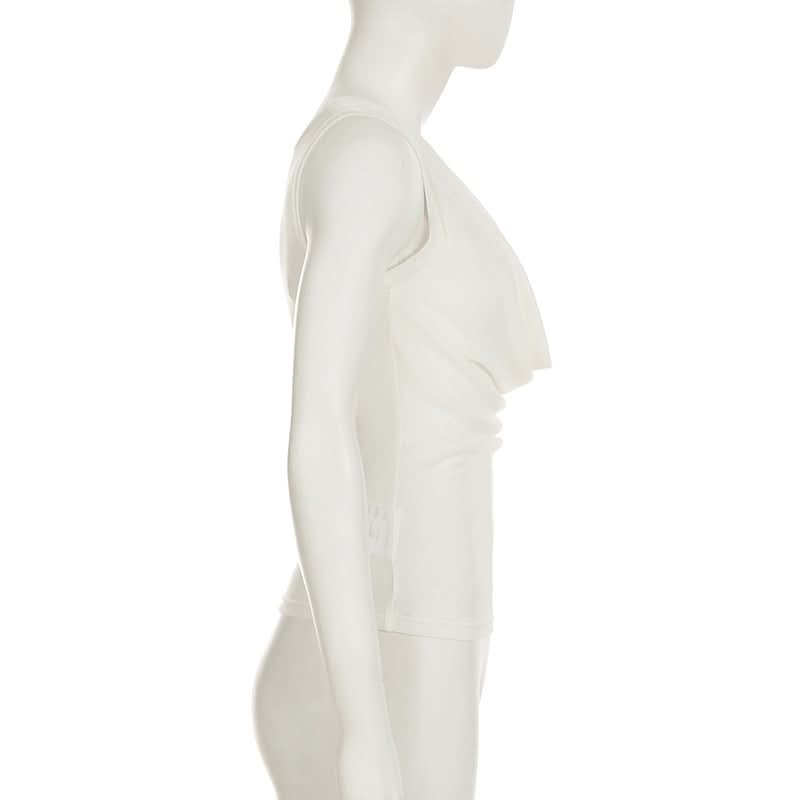 Elevated Essentials: Chic Cowl Neck Sleeveless Ribbed Top for Effortless Fall Style