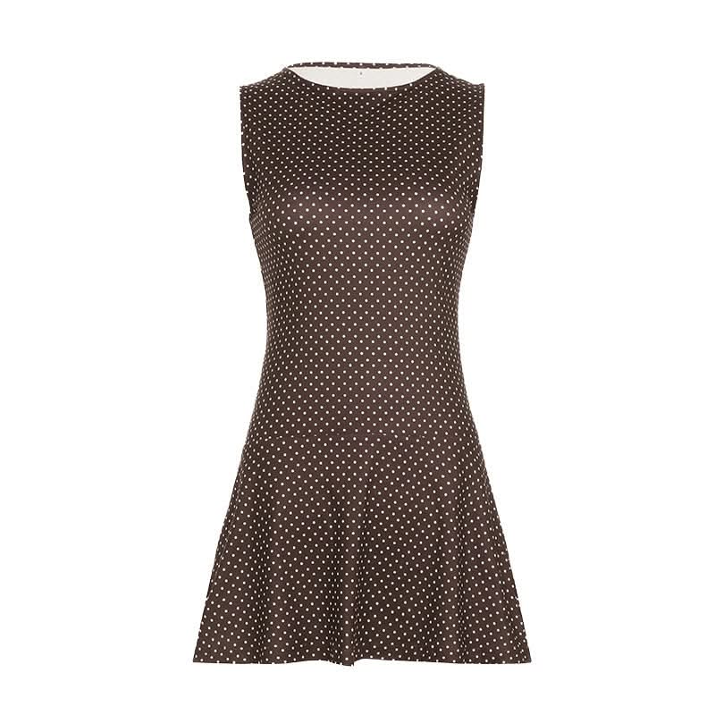 Timeless Polka Dot Sleeveless Mini Dress - Your Essential Fall & Holiday Style