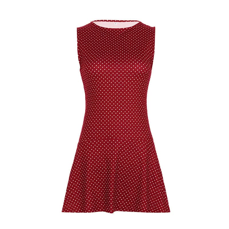 Timeless Polka Dot Sleeveless Mini Dress - Your Essential Fall & Holiday Style