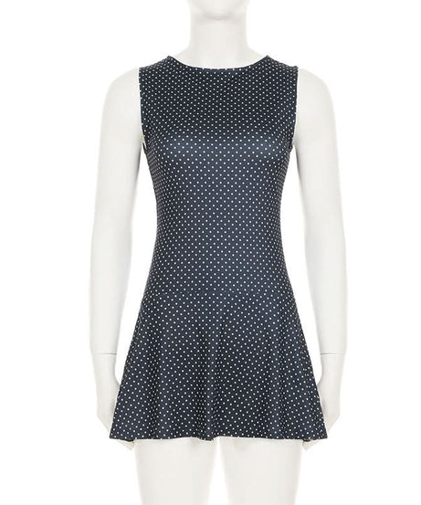 Timeless Polka Dot Sleeveless Mini Dress - Your Essential Fall & Holiday Style