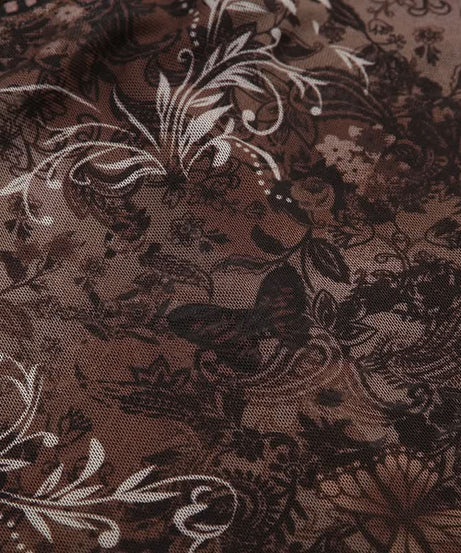 Boho Chic Beaded Halter Mesh Top | Y2K Paisley Print for Fall