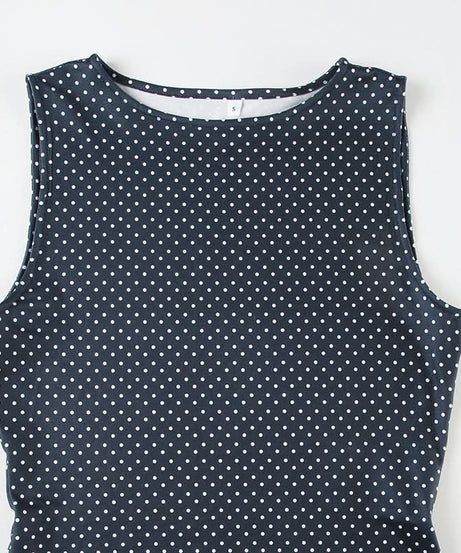 Timeless Polka Dot Sleeveless Mini Dress - Your Essential Fall & Holiday Style
