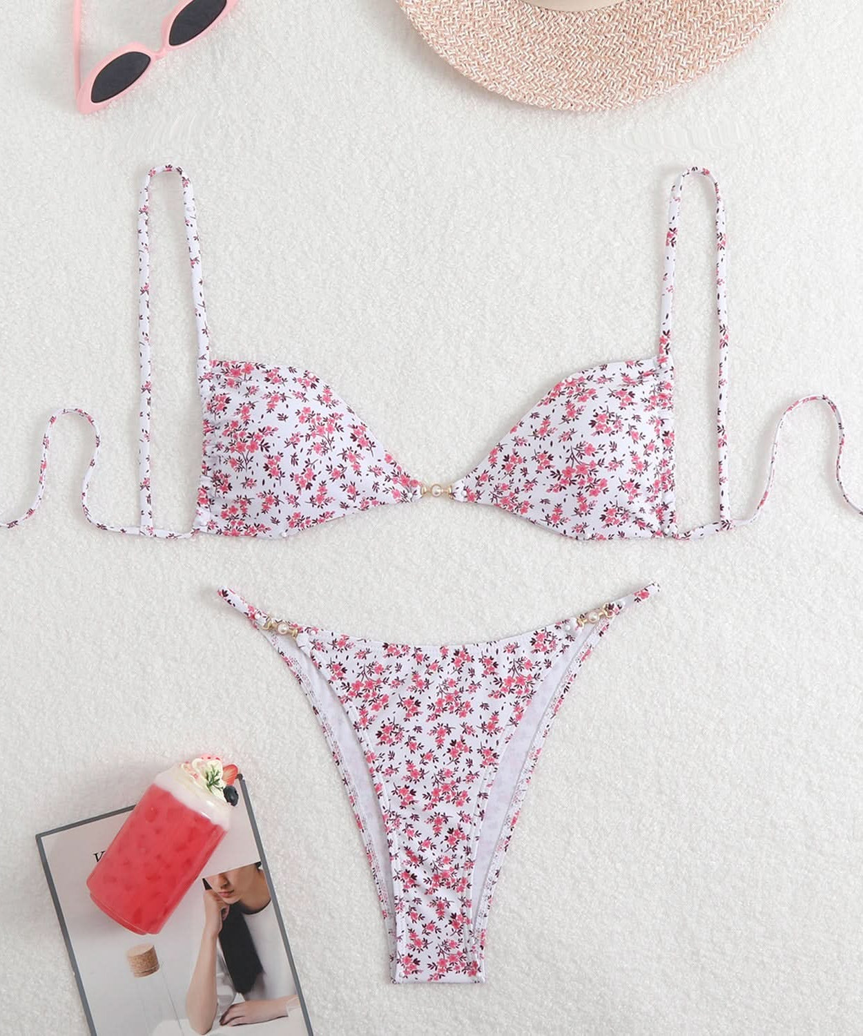 Fierce Leopard V-Neck Self-Tie Bikini Set - Your Must-Have for Fall & Winter Escapes