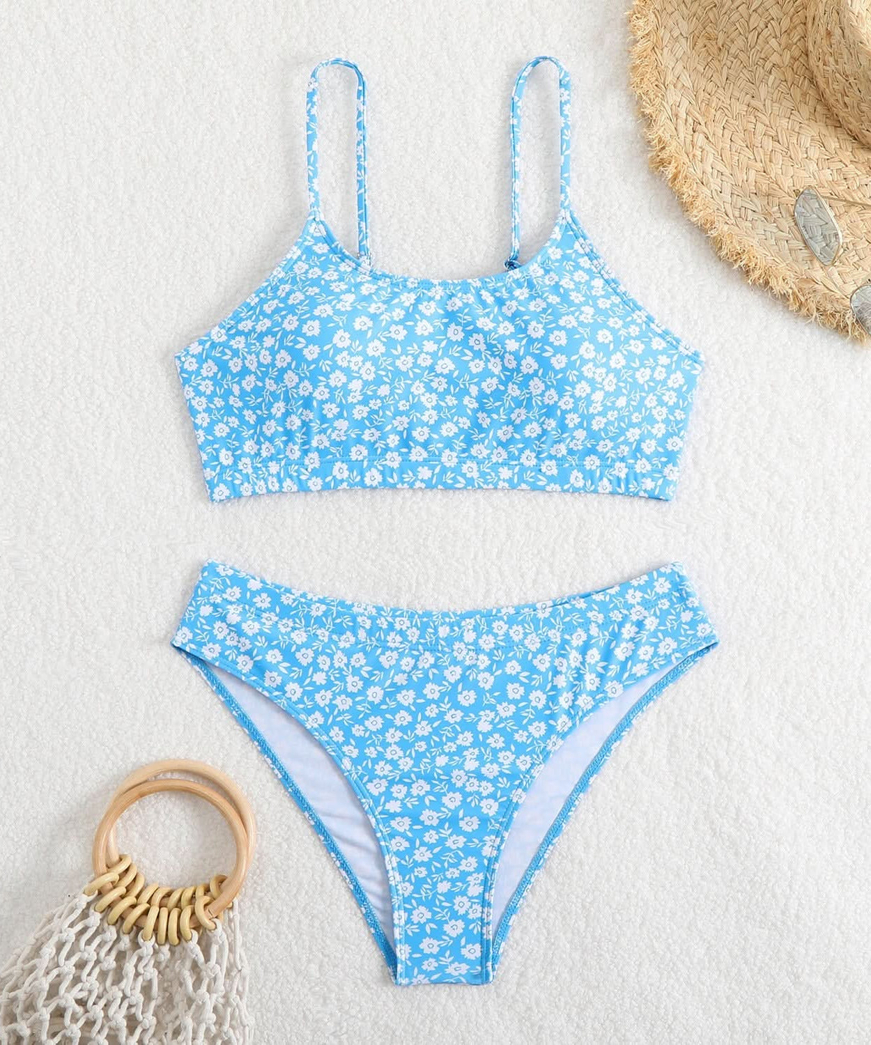 Vibrant Floral High-Cut Bikini Set | Women's Vacation & Resort Swimwear