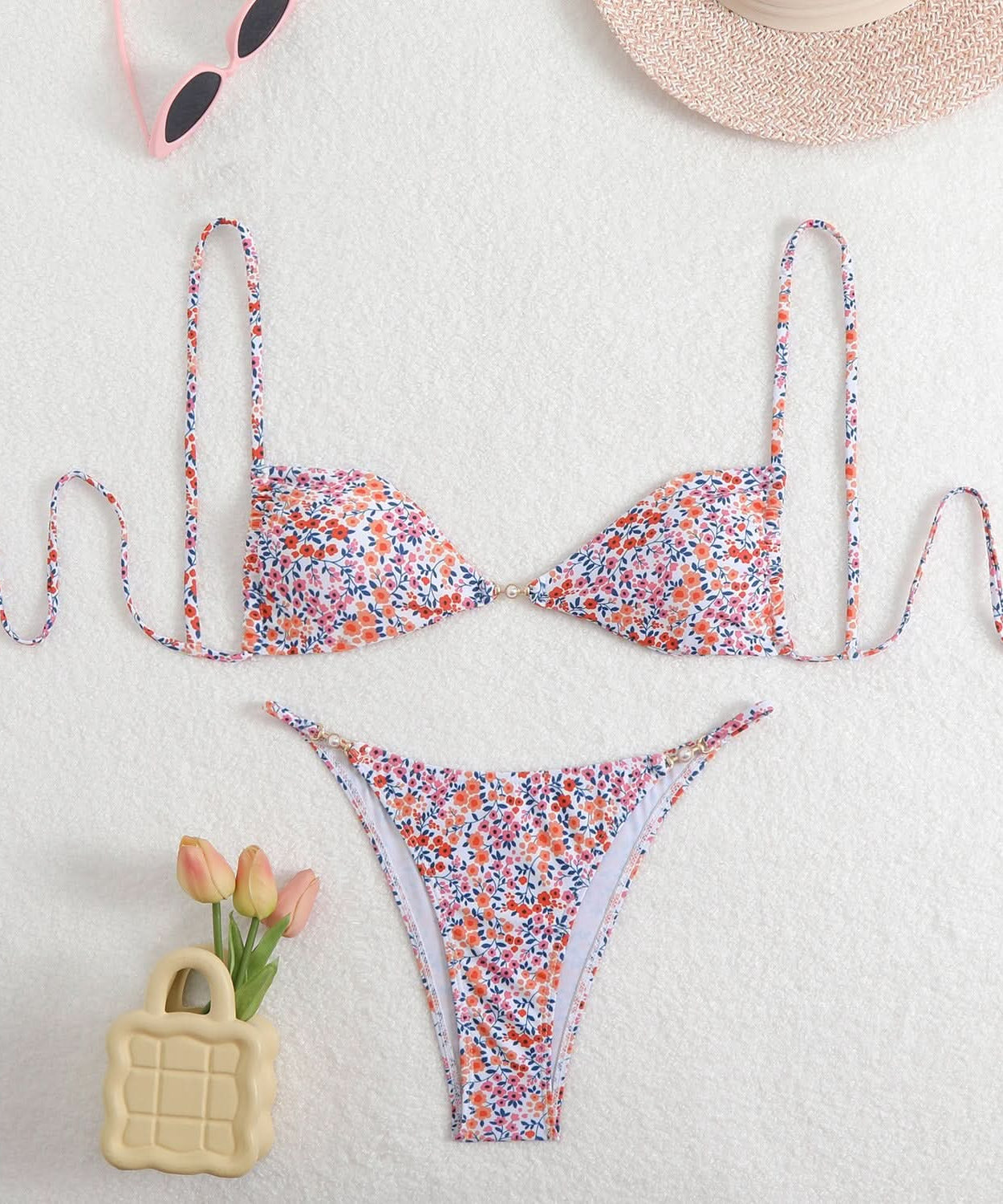 Fierce Leopard V-Neck Self-Tie Bikini Set - Your Must-Have for Fall & Winter Escapes