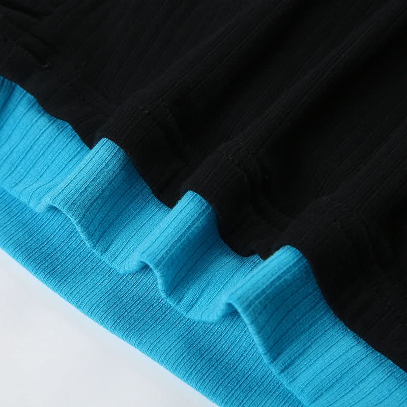 Effortless Chic Ribbed One-Shoulder Top for Fall | Asymmetric Short Sleeve Knit