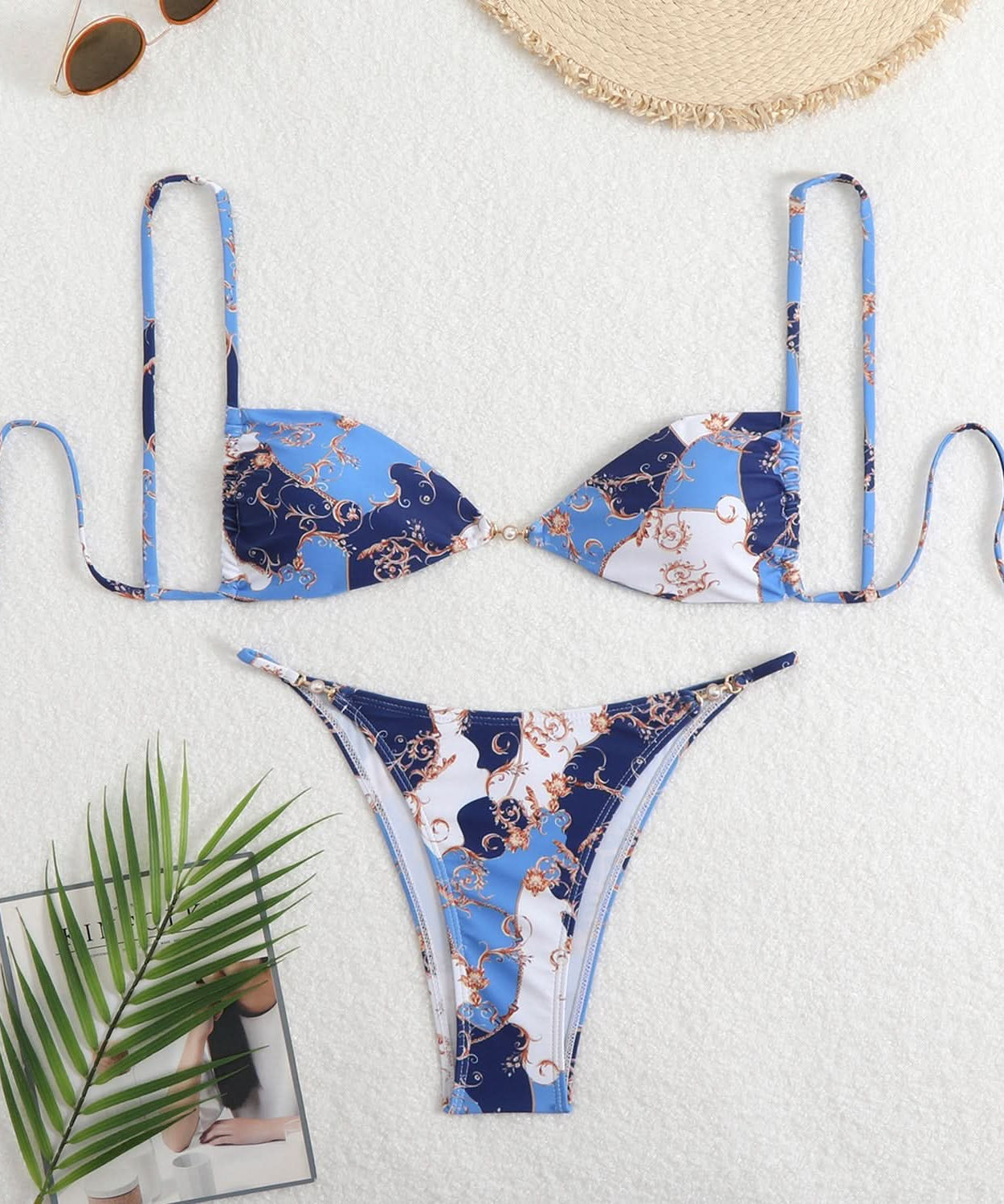 Fierce Leopard V-Neck Self-Tie Bikini Set - Your Must-Have for Fall & Winter Escapes