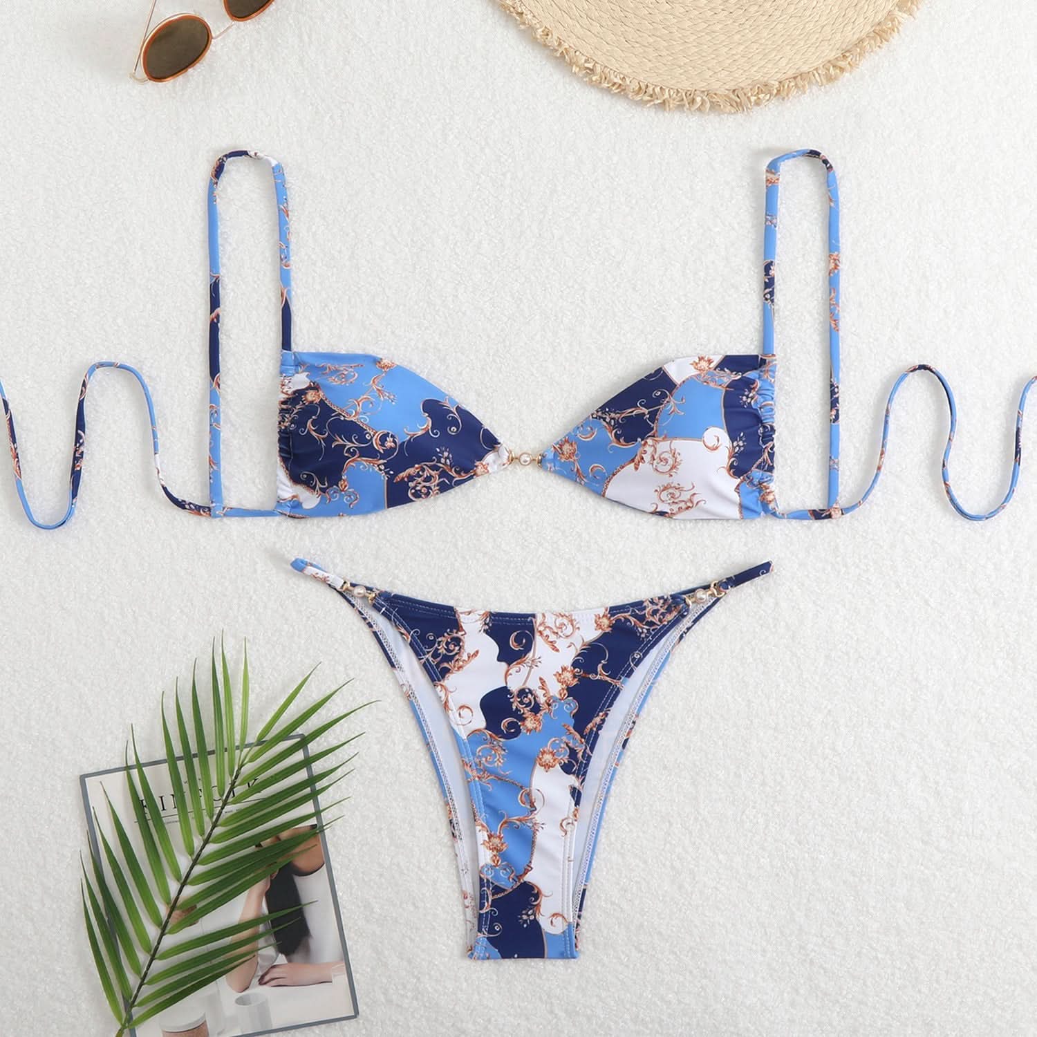 Fierce Leopard V-Neck Self-Tie Bikini Set - Your Must-Have for Fall & Winter Escapes