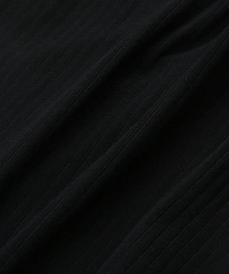 Effortless Chic Ribbed One-Shoulder Top for Fall | Asymmetric Short Sleeve Knit