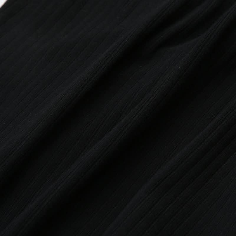 Effortless Chic Ribbed One-Shoulder Top for Fall | Asymmetric Short Sleeve Knit