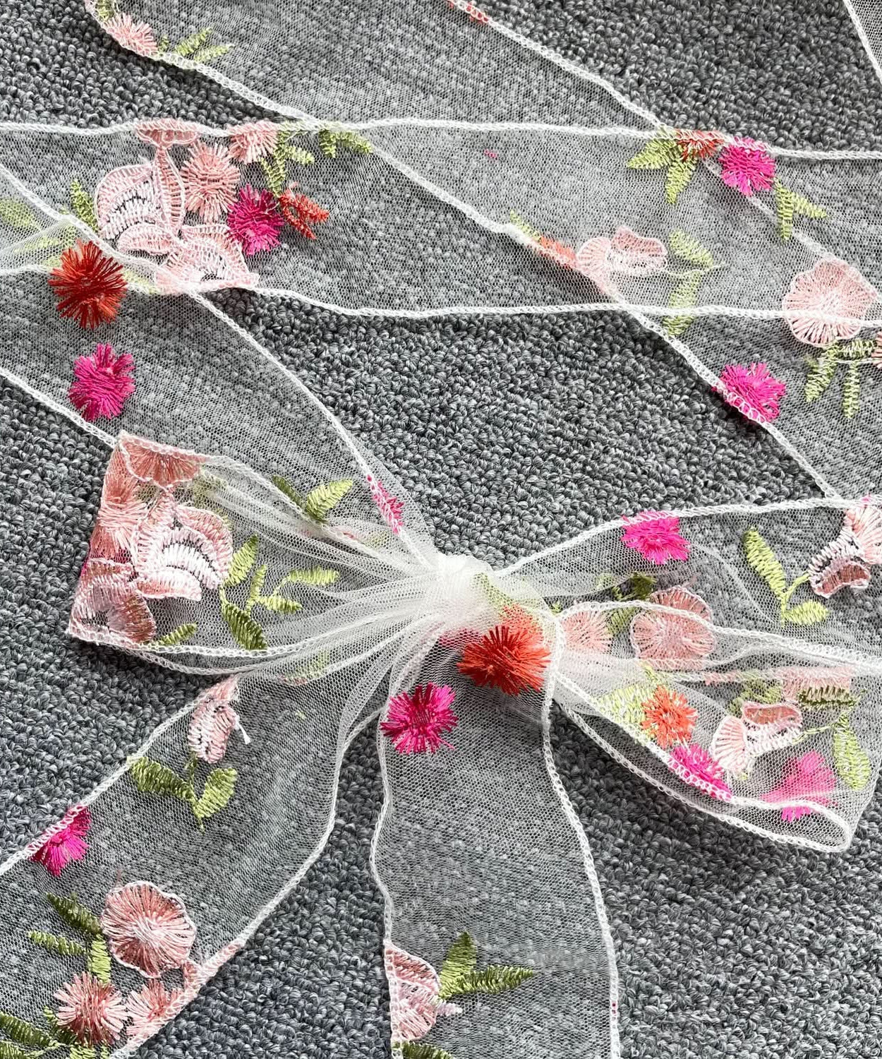 Enchanted Floral Embroidered Puff Sleeve Crop Top | Whimsical Tie-Front Party & Festival Top