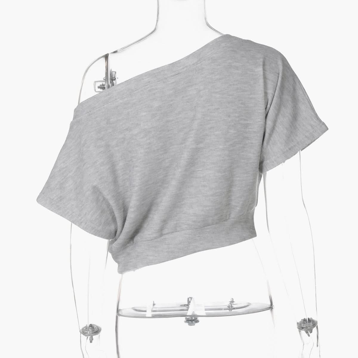 Cozy Fall '97' Distressed Off-Shoulder Crop Sweatshirt - Athleisure Chic for Women