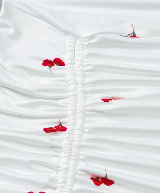 Sweet Cherry Tie-Shoulder Ruched Maxi Dress - Your Go-To for Sunny Escapes & Chic Style