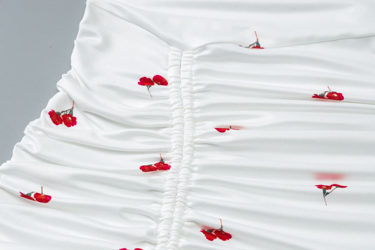 Sweet Cherry Tie-Shoulder Ruched Maxi Dress - Your Go-To for Sunny Escapes & Chic Style