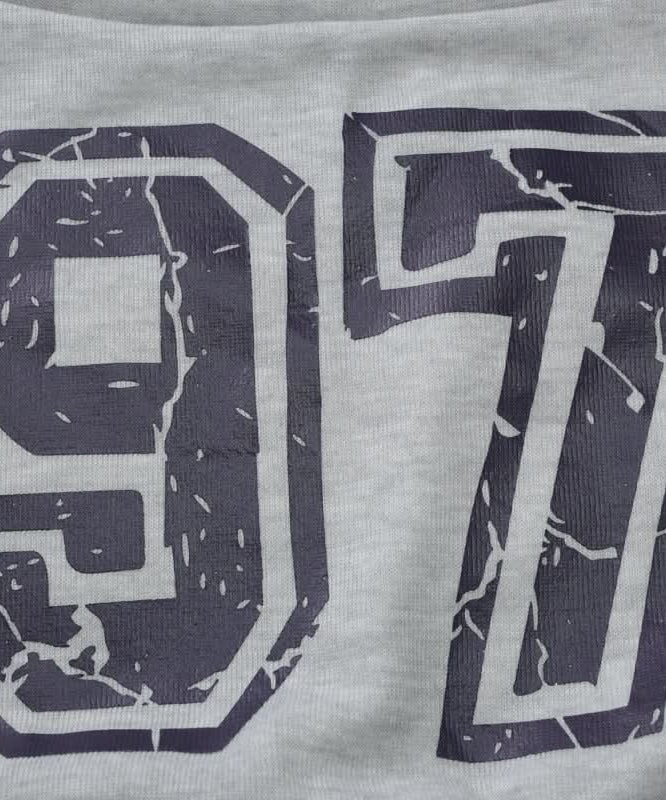 Cozy Fall '97' Distressed Off-Shoulder Crop Sweatshirt - Athleisure Chic for Women