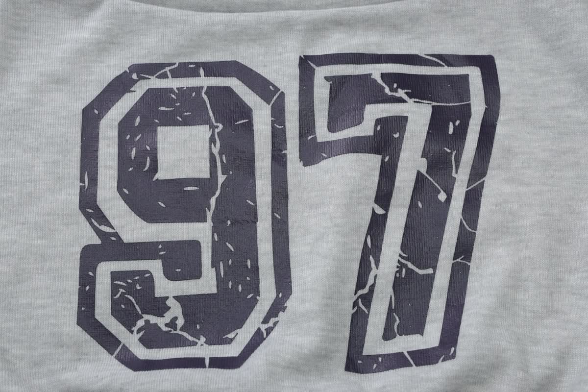 Cozy Fall '97' Distressed Off-Shoulder Crop Sweatshirt - Athleisure Chic for Women