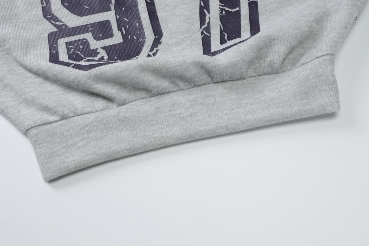 Cozy Fall '97' Distressed Off-Shoulder Crop Sweatshirt - Athleisure Chic for Women