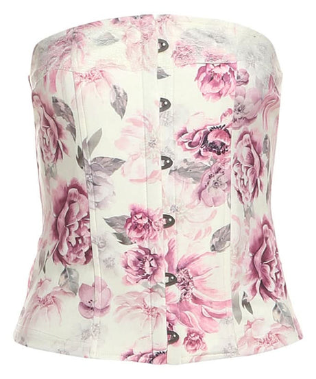 Trending Floral Corset Tube Mini Dress | Strapless & Lace Hem for Fall Getaways & Holiday Parties