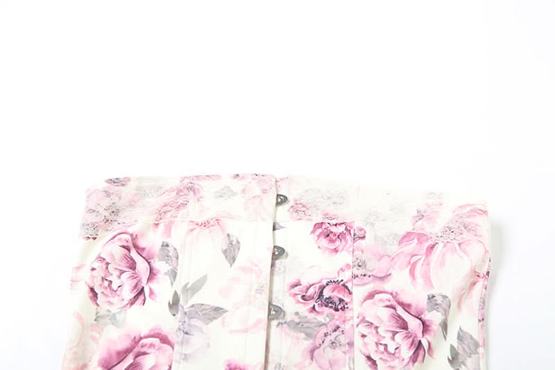 Trending Floral Corset Tube Mini Dress | Strapless & Lace Hem for Fall Getaways & Holiday Parties