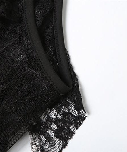Mystic Midnight Lace Ruffle Cami - Edgy Gothic Drape Top for Fall