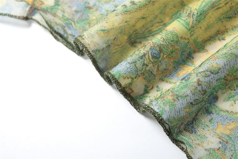 Vibrant Floral Strapless Maxi Dress with Ruffle Slit - Elegant Fall Getaway & Destination Wedding Guest Gown