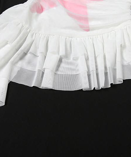 Fall Flirt Y2K Pink Bow Ruched Ruffle Tube Top - Trendy Strapless Crop