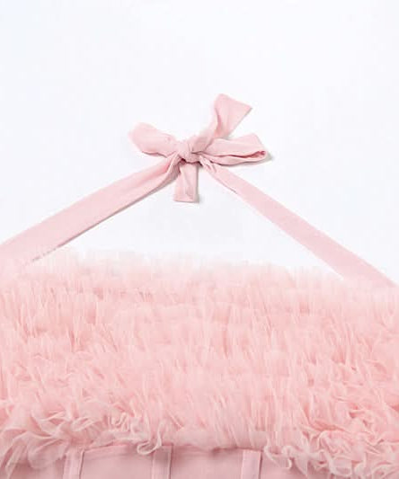 Dreamy Pink Ruffle Halter Corset Top – Flirty Fall Glam for Every Occasion