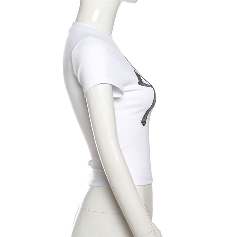 Iconic Duo Y2K Graphic Crop Top - Your Holiday Party & Night Out Essential Tee