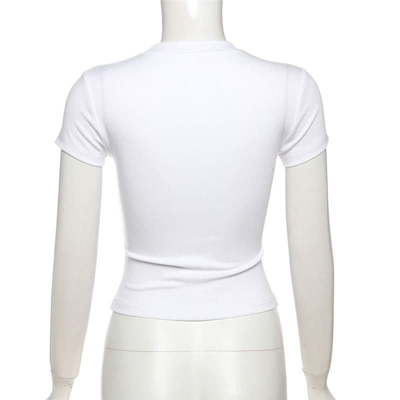 Iconic Duo Y2K Graphic Crop Top - Your Holiday Party & Night Out Essential Tee