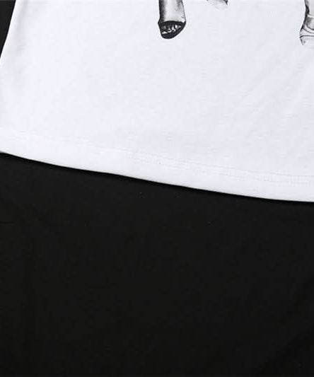 Iconic Duo Y2K Graphic Crop Top - Your Holiday Party & Night Out Essential Tee