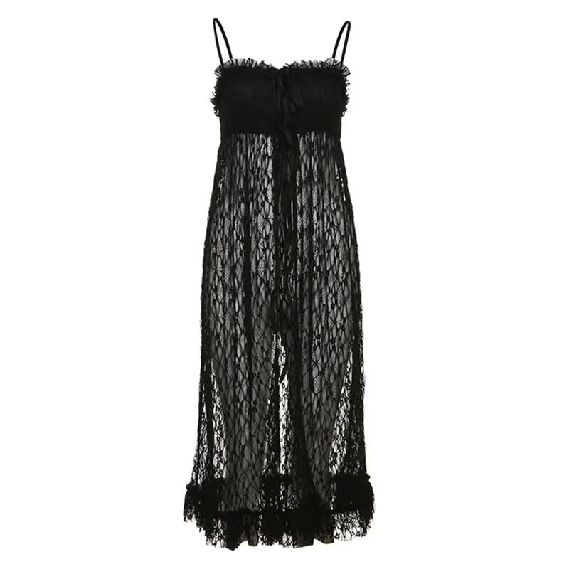 Boho Chic Longline Lace Self-Tie Cami Top | Effortless Fall Layering & Statement Style