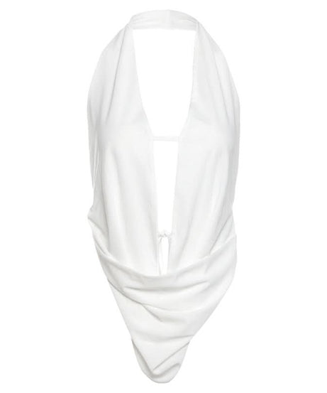 Siren Black Halter Cut-Out Crop Top - Your Go-To for Confident Fall Nights & Party Season