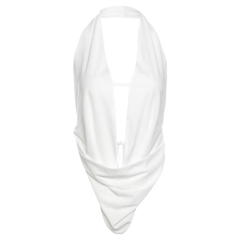 Siren Black Halter Cut-Out Crop Top - Your Go-To for Confident Fall Nights & Party Season