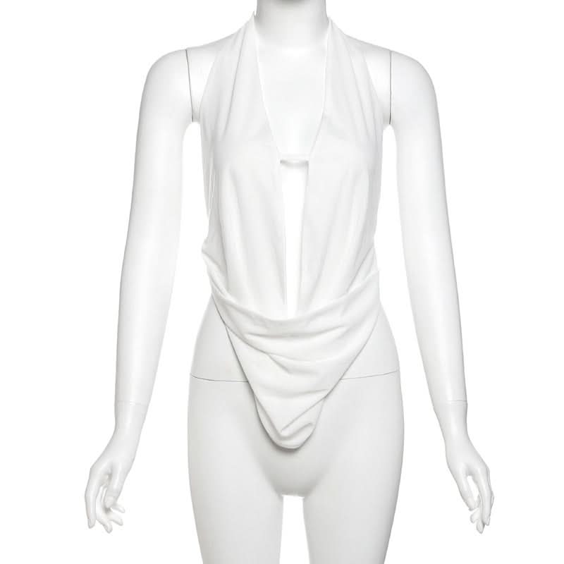 Siren Black Halter Cut-Out Crop Top - Your Go-To for Confident Fall Nights & Party Season