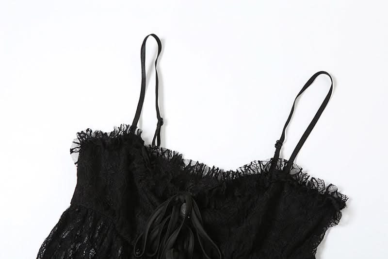 Boho Chic Longline Lace Self-Tie Cami Top | Effortless Fall Layering & Statement Style